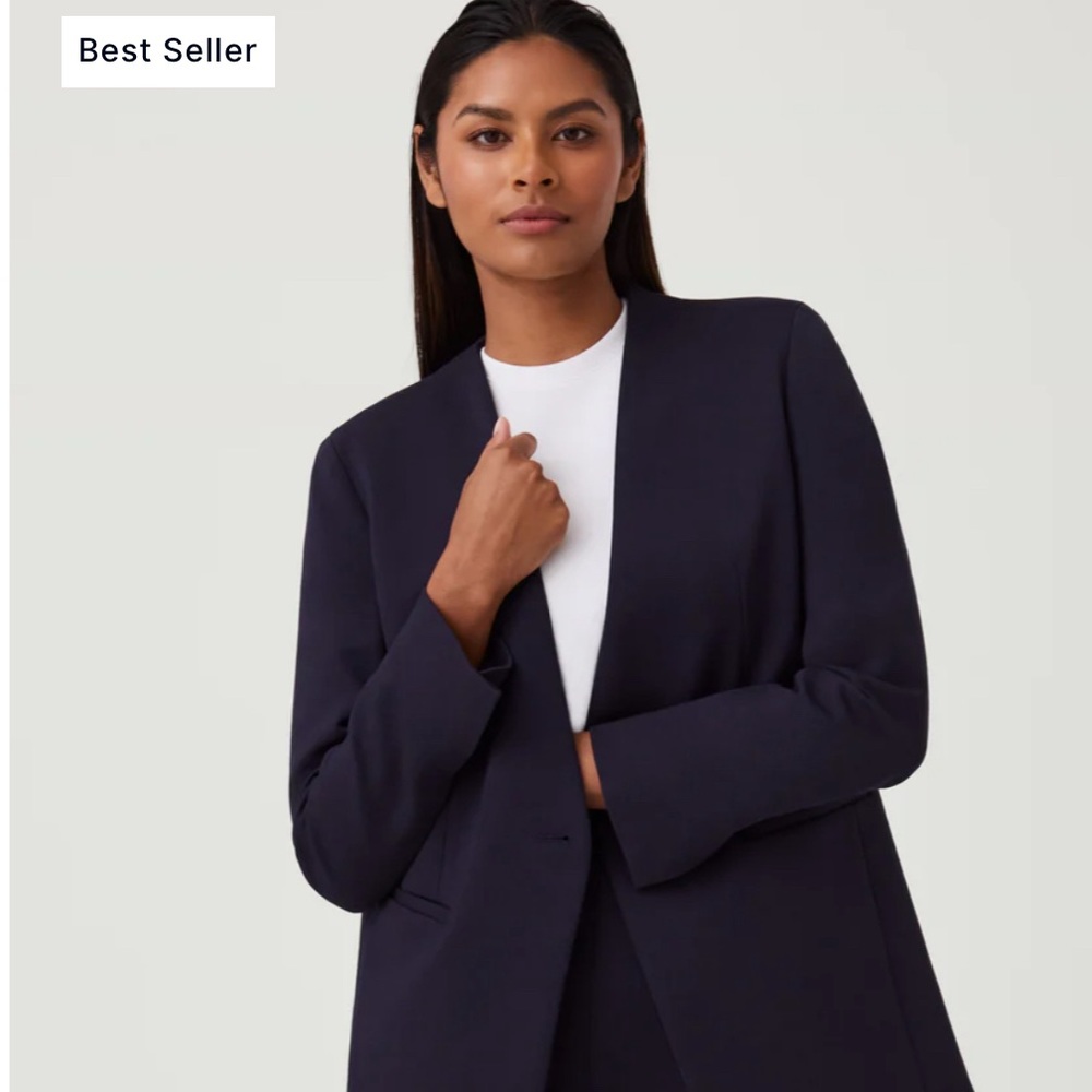 Spanx Perfect Oversized Blazer NWT (Navy Blue) Medium